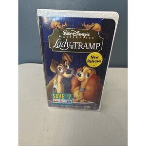 Walt Disney's Masterpiece LADY AND THE TRAMP (VHS Tape In Clamshell Case) SEALED